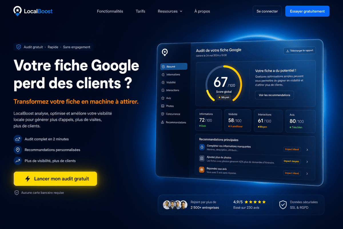 Analysez votre fiche Google